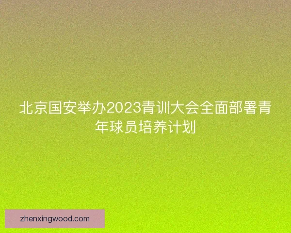 北京国安举办2023青训大会全面部署青年球员培养计划