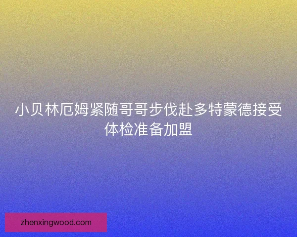 小贝林厄姆紧随哥哥步伐赴多特蒙德接受体检准备加盟