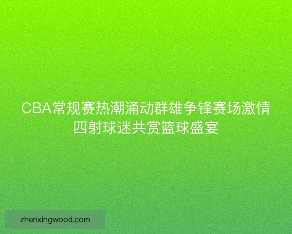 CBA常规赛热潮涌动群雄争锋赛场激情四射球迷共赏篮球盛宴